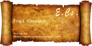Engl Csongor névjegykártya